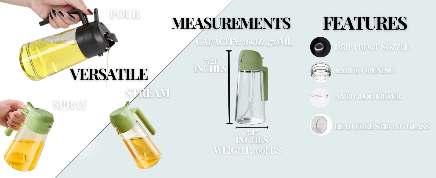 oil dispenser bottle cooking oil sprayer glass oil dispenser