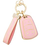 PIFOOG Escalade Key Fob Cover for Cadillac 2015 2016 2017 2018 2019 2020 Pink Gold Accessories 6 ...