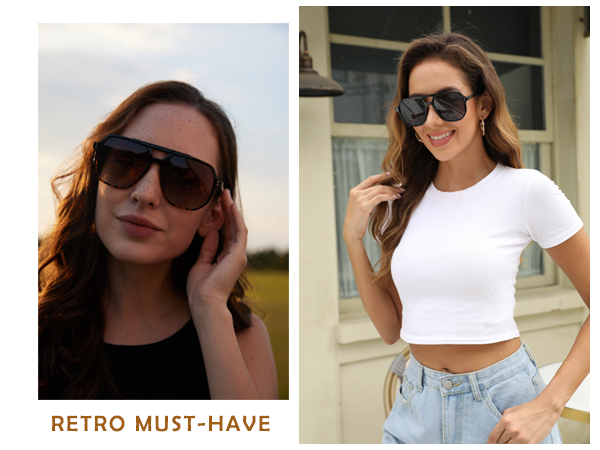 retro aviator sunglasses