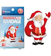 BioSwiss Bandages, Santa Claus Shaped Self Adhesive Bandage, Latex Free Sterile Wound Care, Fun F...