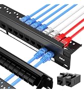 LinkNexa 24 Port Patch Panel, Keystone Patch Panel 24 Port Loaded with RJ45 Couplers Plus 2 Spare...