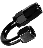 YIUIY 1PCS 6AN 180 Degree Swivel Hose End Fitting for Braided CPE Fuel Line Anodized Aluminum All...
