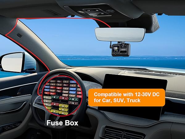 Range Tour Dash Cam Hardwire Kit USB-C Port, 5V/2.5A (also suitable for 1- 2A)