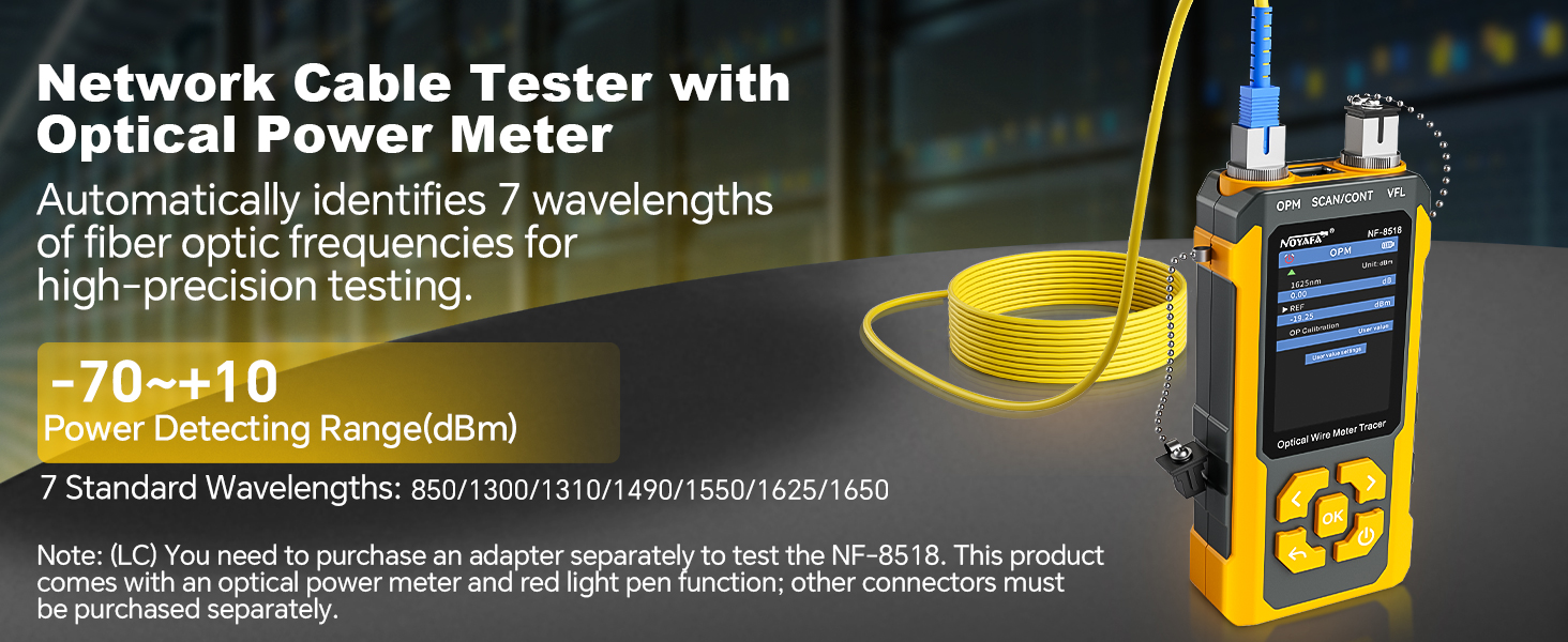 NF-8518 Network Cable Tester with Optical Power Meter, Ethernet Cable Tester