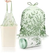 VOK 8 Gallon Trash Bags with Butterfly Printed &amp; Sweet Wormwood Scent, Drawstring Medium Garbage ...