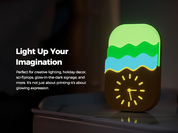 Hyper glow in the dark filament