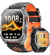 Smart Watches for Men, 2.01" HD Military Smart Watch with 1000mAh High-Capacity Battery/Led Flash...