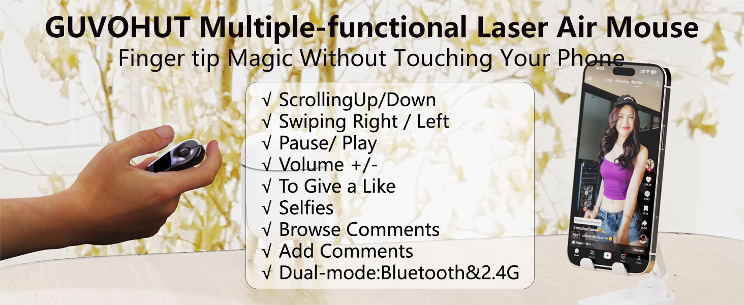 GUVOHUT Multiple-functional Laser Air Mouse