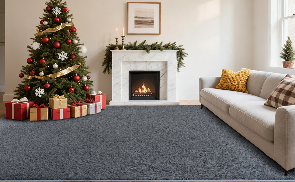 gray bedroom rug