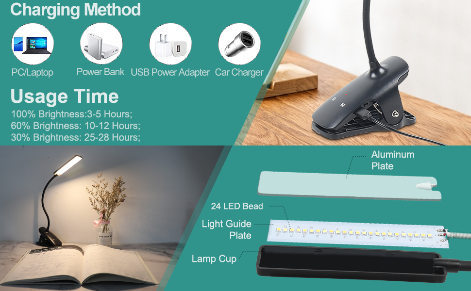 clip book lamp for beds clip light clip lamp book light for reading in bed reading lamps for bed