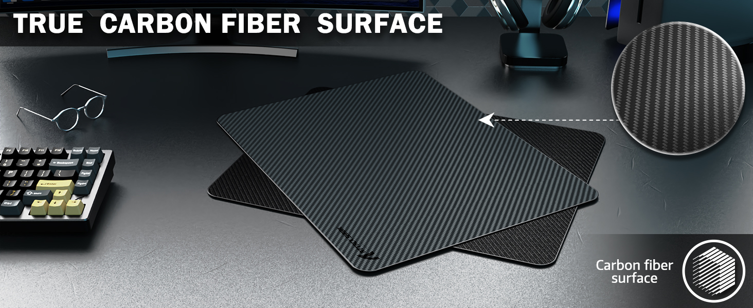 Carbon Fiber Gaming Mouse Pad,High Accuracy Tracking