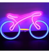 ENUOLI Bike Neon Signs for Wall Decor, Bicycle Neon Lights for Bedroom,USB/Battery Powered LED Bi...