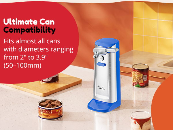 NK-0730 Wide size compatible automatic can opener for 2&amp;#39;&amp;#39;-3.9&amp;#39;&amp;#39; cans