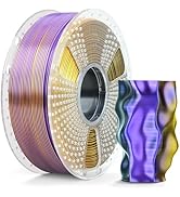 SUNLU Silk Triple Color Pla Filament, Silk PLA 3D Printer Filament 1.75mm, Shiny Silk Texture, Di...