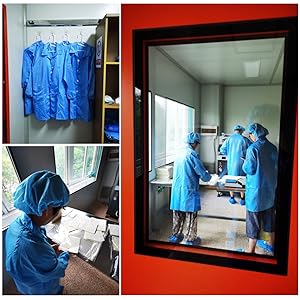 The factory scenes in a cleanroom