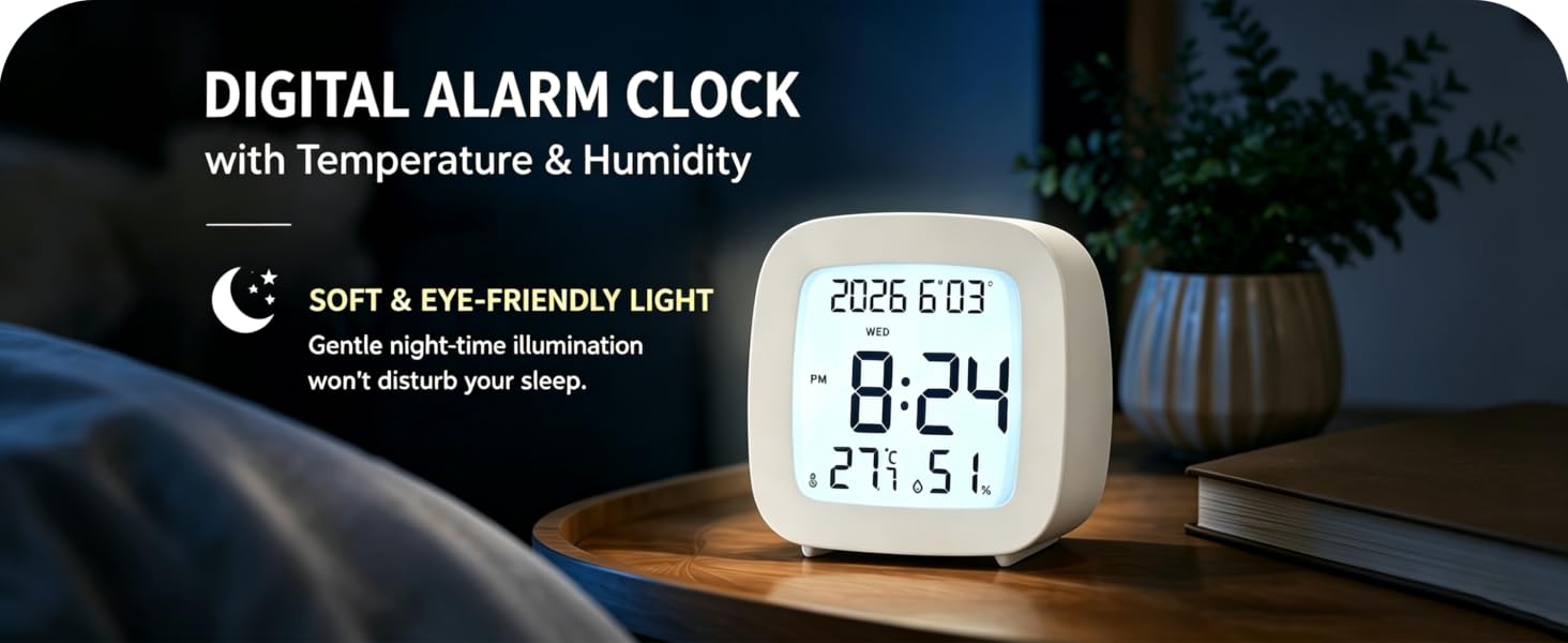 LCD bedroom alarm clock