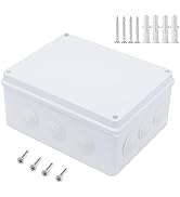 Zulkit Junction Box ABS Plastic Dustproof Waterproof IP65 Universal Electrical Boxes Project Encl...