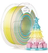 AMOLEN Silk PLA 3D Printer Filament, Shiny Multicolor Rainbow PLA Filament 1.75mm, Fast Gradient ...