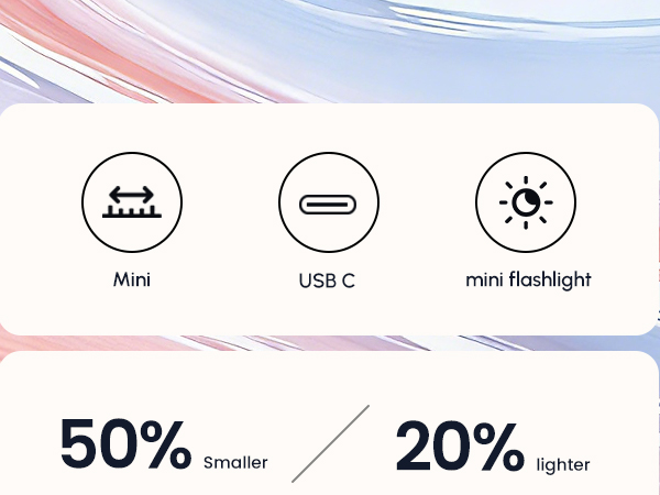 mini pink usb c power bank