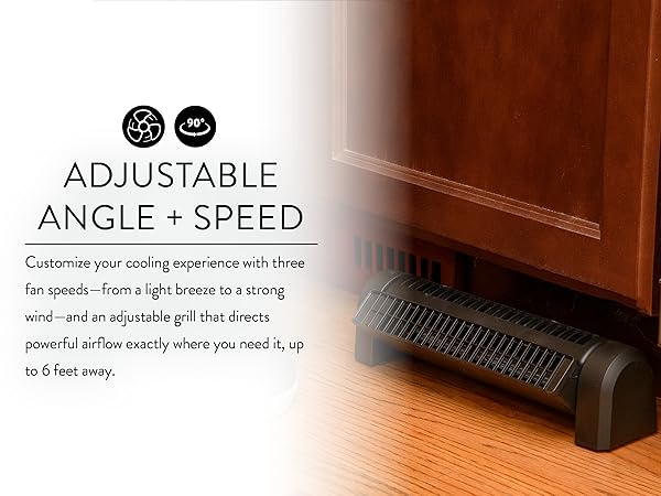 Treva Body Breeze Rechargeable on ground with person standing by it