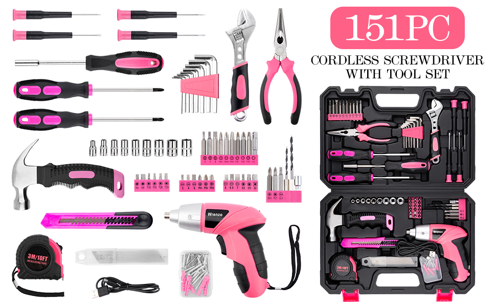 151PCS CORDLESS SCREWDRIVER TOOL SET