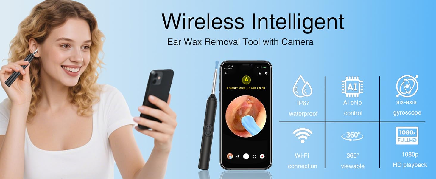 Wireless Intelligent Ear Wax Removal Tool with Camera