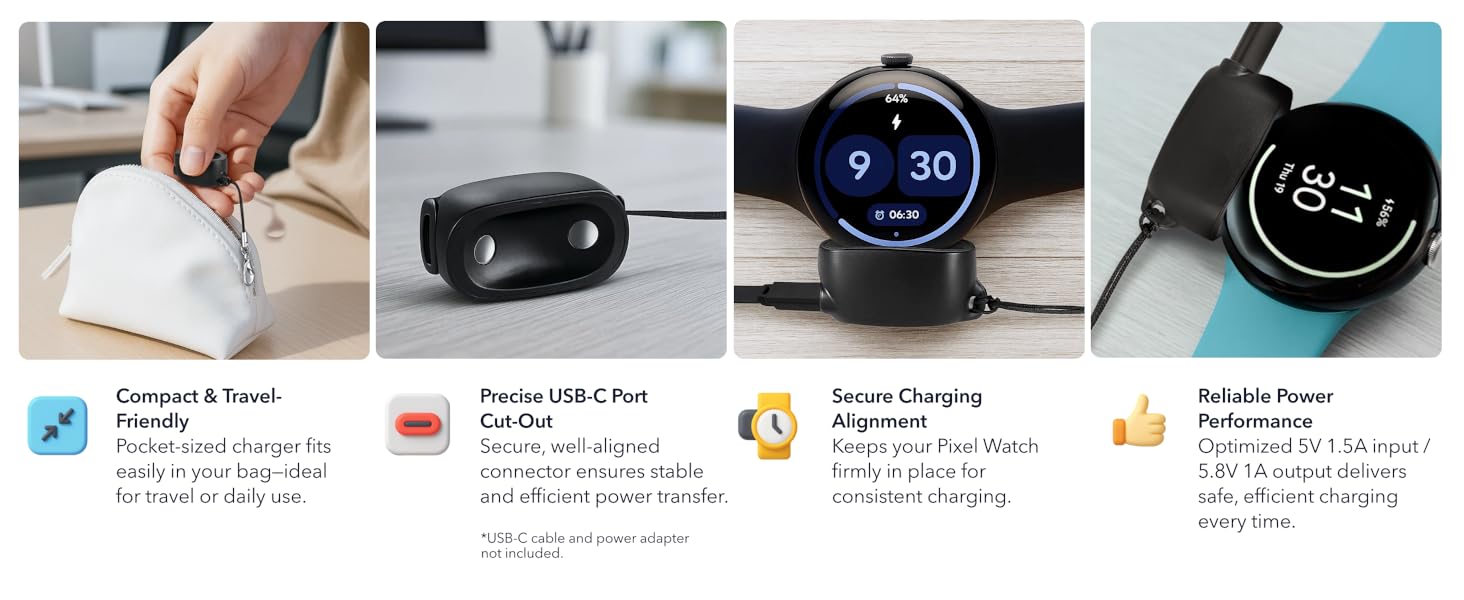USB-C cable and power adapter not included