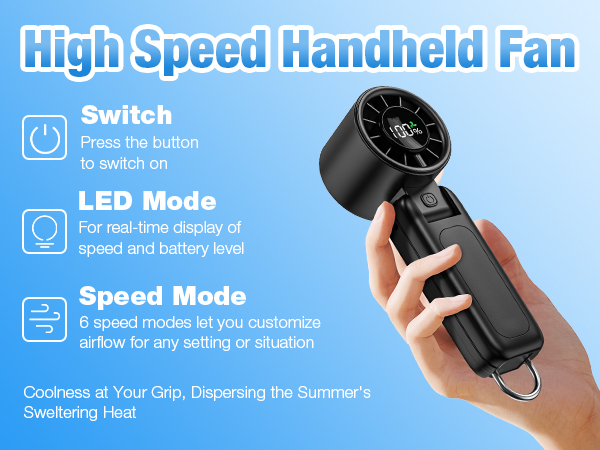 portable handheld turbo fan
