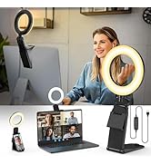 Evershop Ring Light for Laptop Desk Clip On,Small Computer Video Conference Lighting with Stand f...