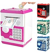 Pup Go Electronic Piggy Bank for Kids - Password ATM Safe with Auto Cash Scroll, Birthday Gift fo...