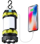 BOBKID 1 Pack Camping Lantern, Outdoor LED Camping Light, Rechargeable Flashlights with 1000LM, 6...
