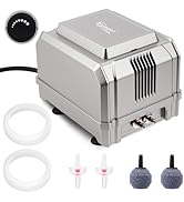 hygger 8W Aquarium Air Pump: Powerful Adjustable Fish Tank Air Pump, Dual Outlet Oxygen Aerator, ...