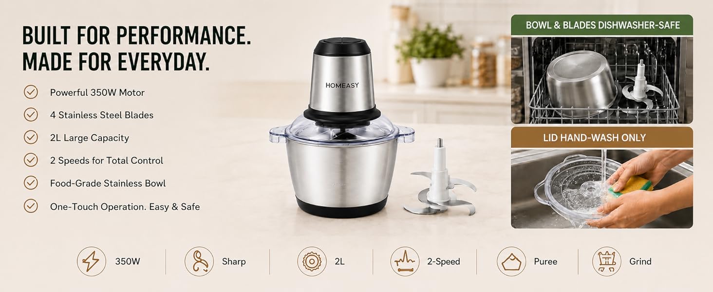 2L stainless steel grinder