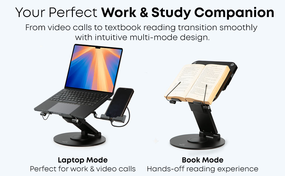 book stand - phone holder - computer stand for laptop - laptop desk stand - standing desk topper