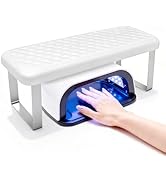 AIKYA Manicure Hand Rest for Nails Tech - Erasable Nail Arm Rest with Comfort Memory Foam, High R...
