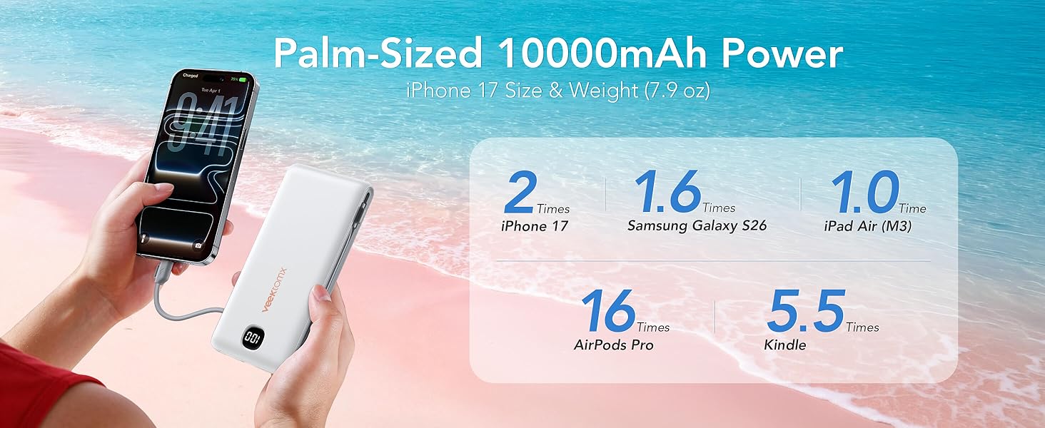 Palm-Sized 10000mAh Power