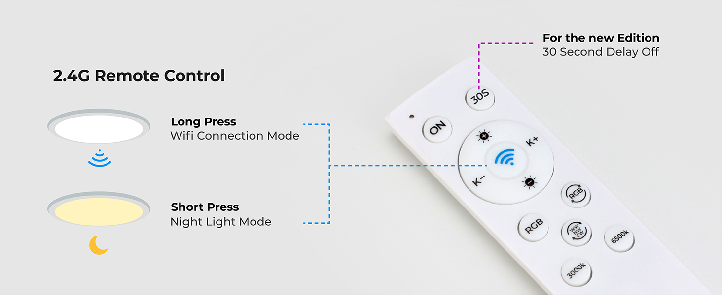dimmable dimming remote control app alexa google home assistant bluetooth music ambient speaker rgb