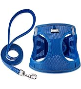 BOOMIBOO Dog Harness with Leash Set, No Pull Adjustable Reflective Step-in Puppy Pet Vest Harness...