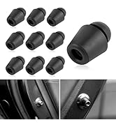 Arwrilt 10 PCS Universal Car Door Bumper Guards, Rubber Door Shock Absorbers, Black