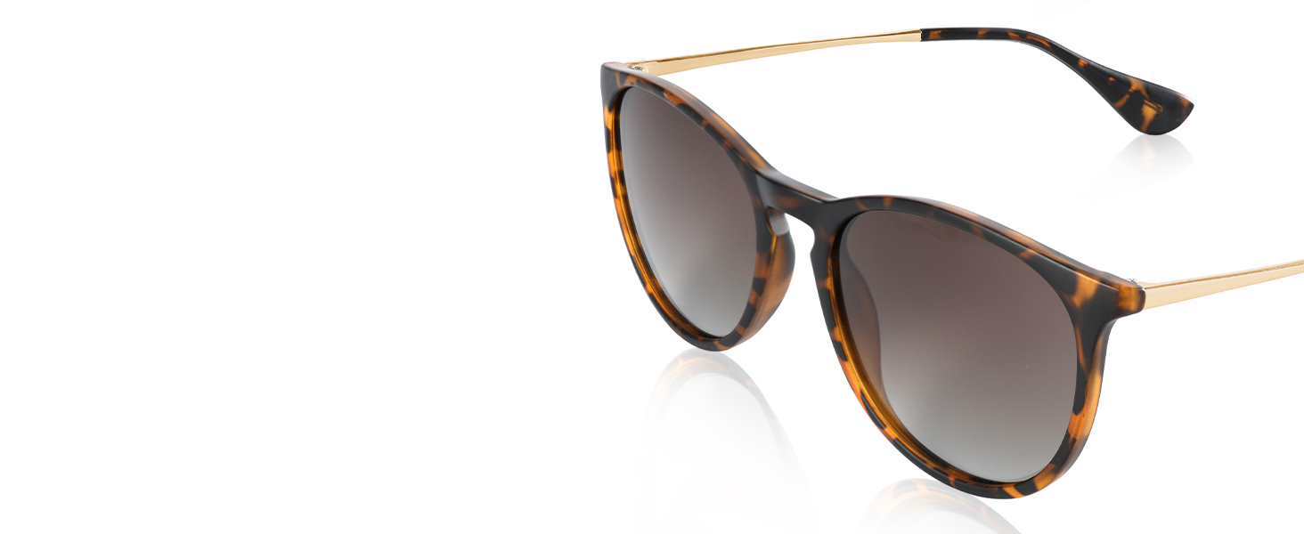 CHBP Sunglasses Womens Men Polarized UV Protection Trendy Vintage Retro Round Mirrored Lens