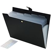 Expanding File Folder 7 Pocket Letter Size Accordion File Organizer with Labels Portable Document...