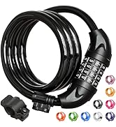 Titanker Bike Cable Lock, Bike Locks Cable 4 Feet Coiled Secure Resettable Combination Bike Lock ...