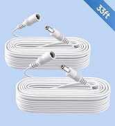 2 Pack 33ft/10M Power Extension Cable, 2PCS DC 12V Power Adapter Extension Cord 2.1mm x 5.5mm, Co...