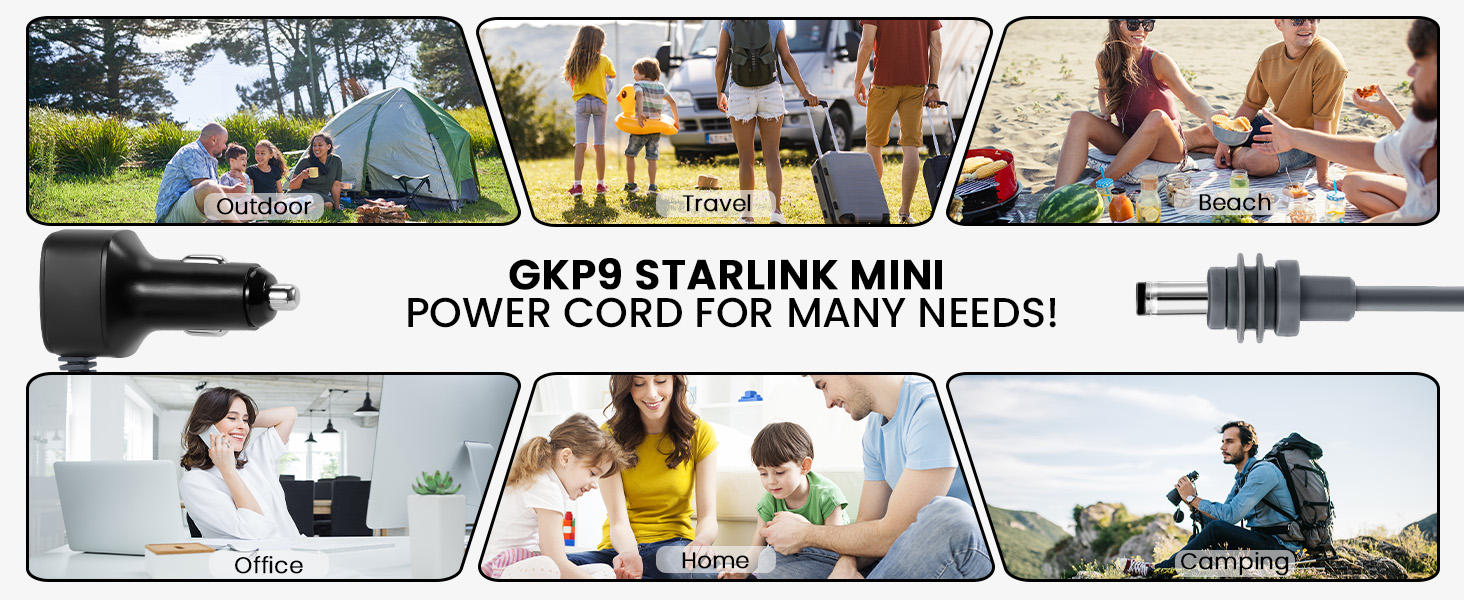 3 in 1 Starlink Mini Car Charger Dc Power Cable
