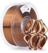 AMOLEN Silk PLA Filament 1.75mm 3D Printer Filaments, Shiny Coffee Gold Filament for 3D Printing,...