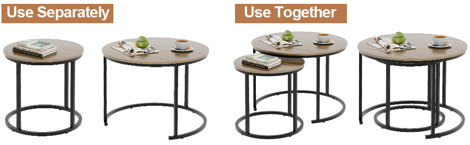 aboxoo nesting coffee tables