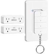 Remote Control Outlet with 4 Independent Control Sockets, WILAWELS Wireless Light Switch, Expanda...