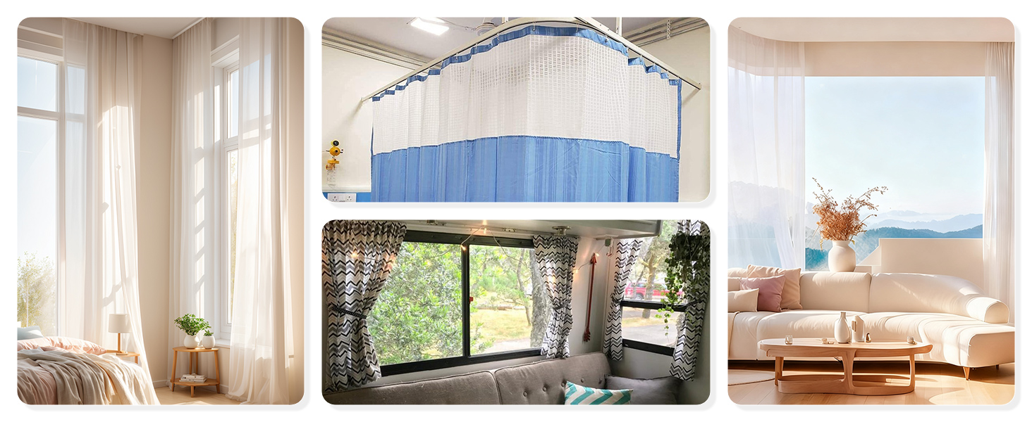 Flexible Bendable Ceiling Curtain Track