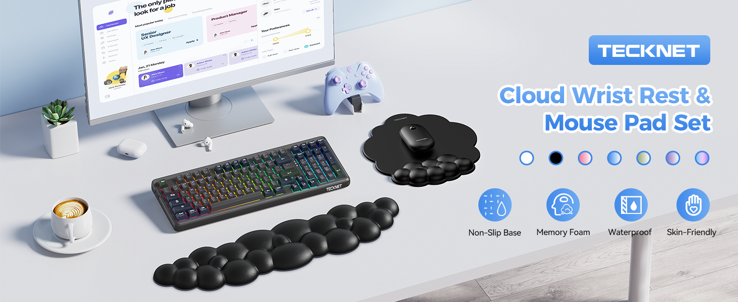 Cloud Wrist Rest &amp;amp; Ergonomic Mouse Pad