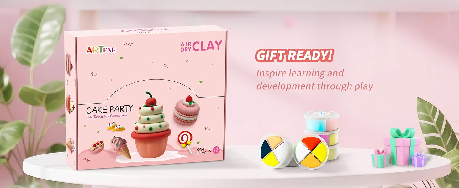 ARTPAR air dry clay cake kit